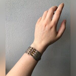 Unique OOAK upcycled vintage fork statement cuff bracelet